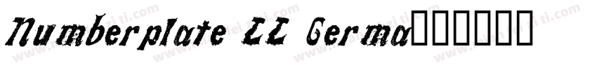 Numberplate LL Germa字体转换